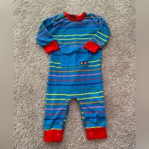 Adidas & Lego Boys One Piece Striped  PJ w Pocket

Size 12M